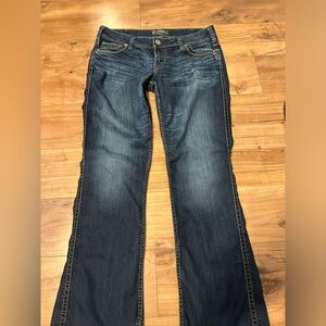 Straight cut blue jeans